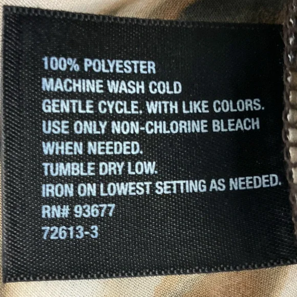 East 5th Semi-Sheer Spotted Print Ruffled High Collar Blouse, sz. MD - Picture 11 of 13